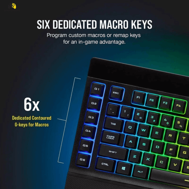 CORSAIR K57 RGB Wireless Gaming Keyboard <1ms response time with Slipstream Wireless Connect with USB dongle, Bluetooth or wired Full RGB Backlit Keys, Black Used excellent condition - Wah Gaming Store