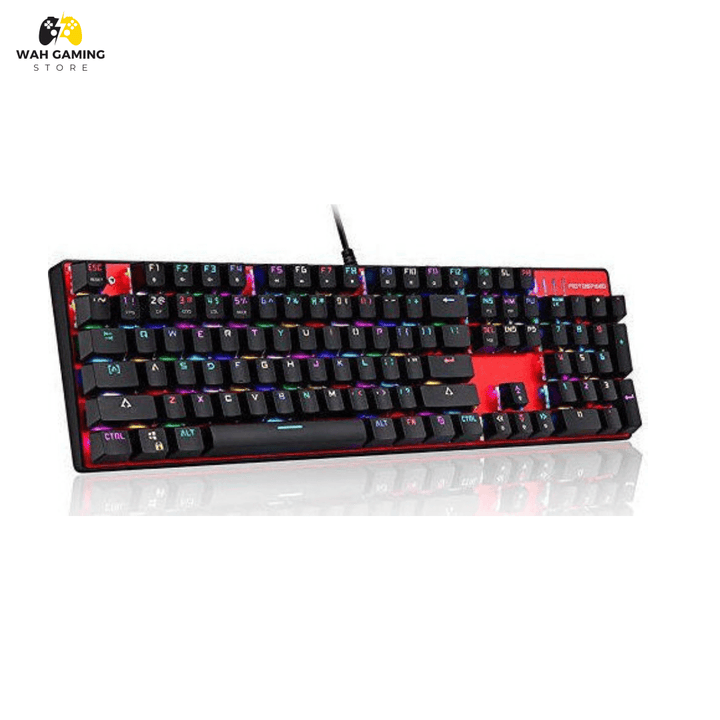 MOTOSPEED CK104 Mechanical Keyboard 104 Key ARGB Gaming Keyboard with Hot Swapable Circuit USB Wired Keyboard for Gaming and Typing Compatible for Mac & PC - Wah Gaming Store