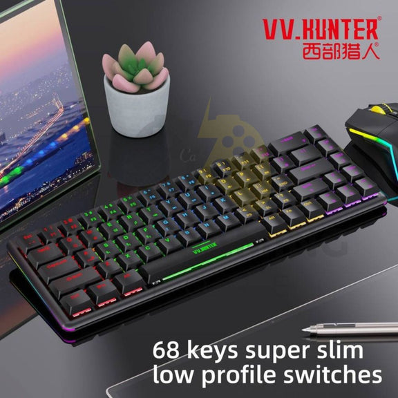 VV.Hunter V400 68 Keys Ultra-Slim RGB Mechanical Gaming Keyboard – Wah ...