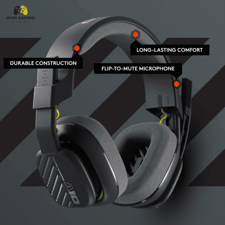 Logitech G Astro A10 Gen 2 Cross Platform Wired Gaming Headset for PlayStation 5/4 Xbox S|X Nintendo Switch PC 3.5mm Headphone Jack Over-Ear Design - Wah Gaming Store