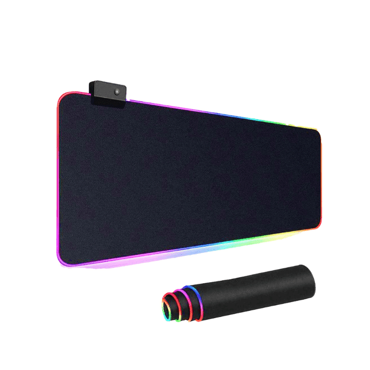 Xl Rgb Mousepad - Black Premium Quality Braided Wire - Wah Gaming Store