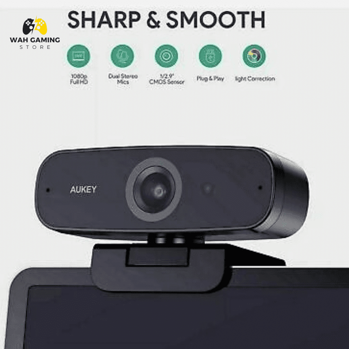 Aukey 1080p Webcam - Best for Streaming and Productivity - Wah Gaming Store