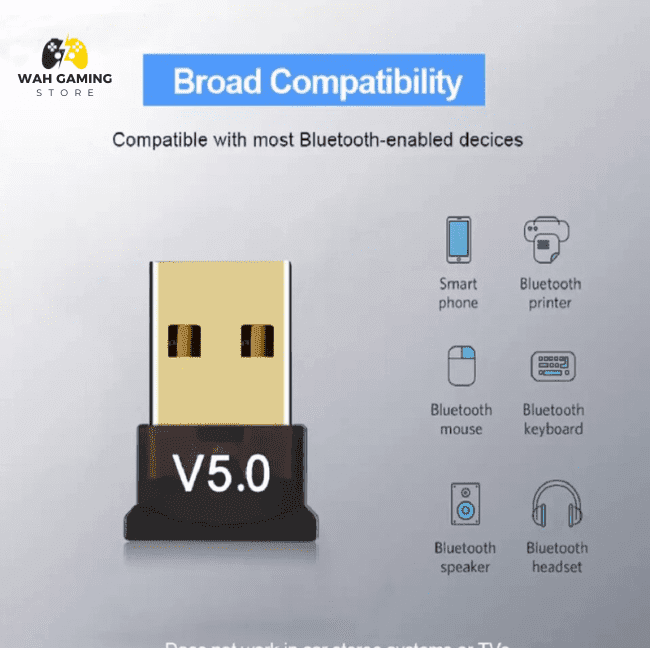 USB Bluetooth 5.0 Adapter Wireless Dongle for PC - Wah Gaming Store