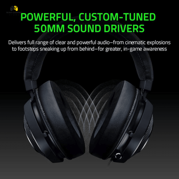 Razer Kraken 7.1 V2 7.1 Surround Sound Retractable Noise-Cancelling Mic Lightweight Aluminum Frame Gaming Headset Used Best Condition - Wah Gaming Store