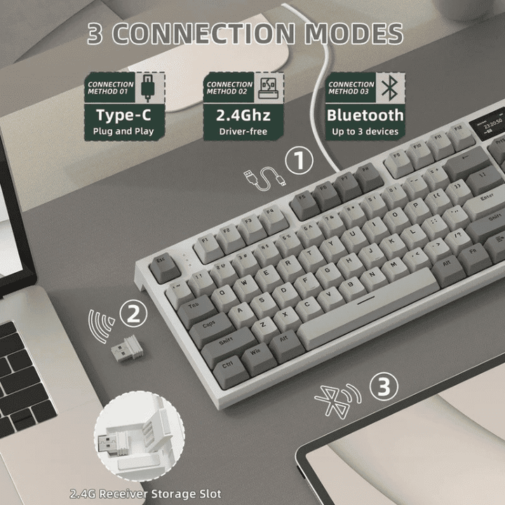ATTACK SHARK K86 Tri Mode Wireless Mechanical Keyboard - Wah Gaming Store