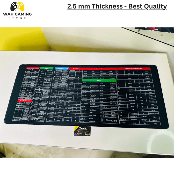 Premium Design XXL Size Mousepads - Full Size Table Mats Size (900mm X 400 mm) - Wah Gaming Store