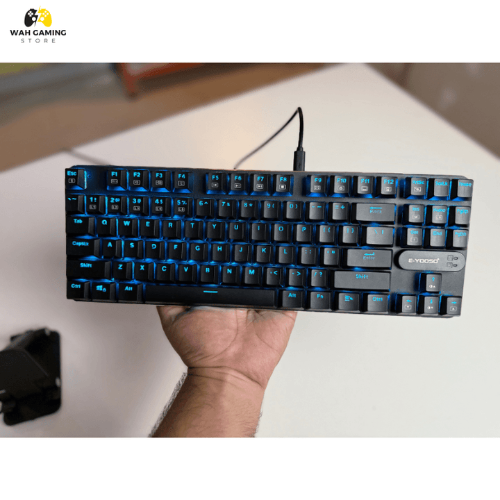 E-YOOOSO Z-66 Gaming Keyboard - Blue Switches Mechanical Keyboard Deatachble Wire - Wah Gaming Store