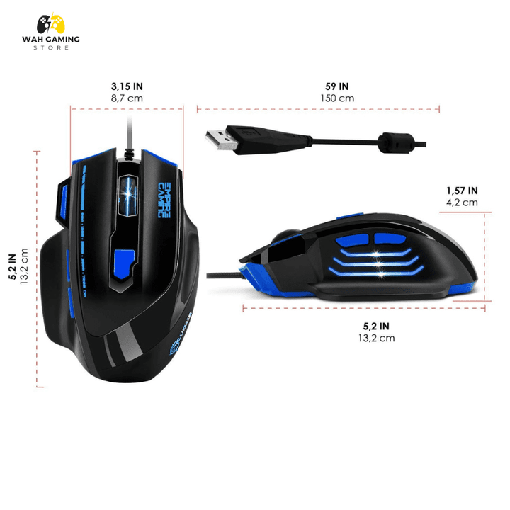 Hell Hound Gaming Mouse 7200 Dpi And Extra Weights - Wah Gaming Store