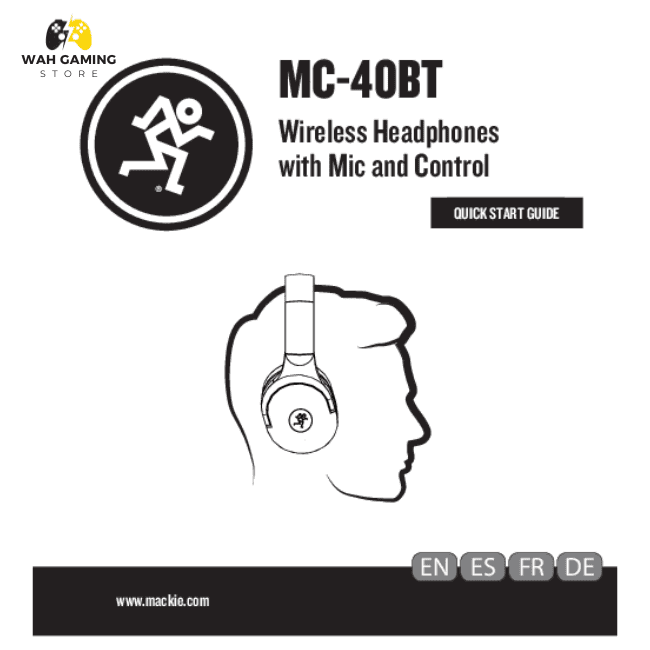 MACKIE MC-40BT Premium Wireless Bluetooth For Gaming And Music - Wah Gaming Store