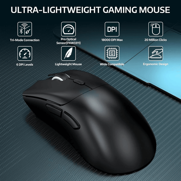 ATTACK SHARK R1 Tri Mode Gaming Mouse - Wah Gaming Store