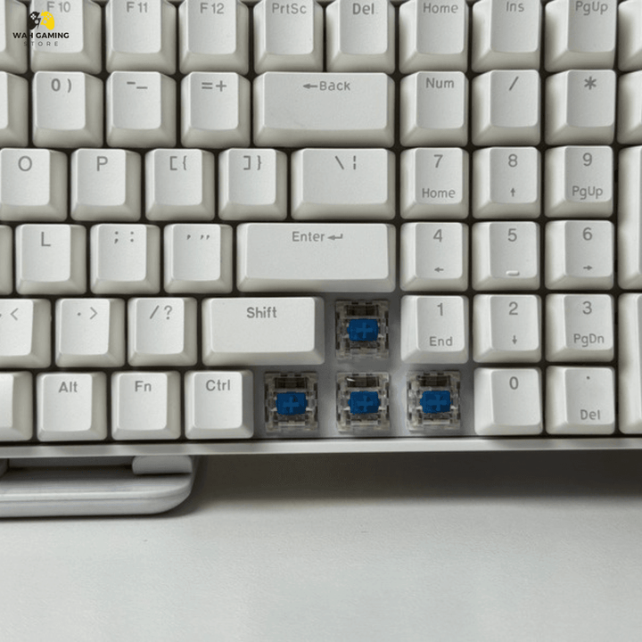 Kb 600 Compact Full Size - Hotswapable Rgb Mechanical Keyboard Yellow & Blue Switches - Black/White - Wah Gaming Store
