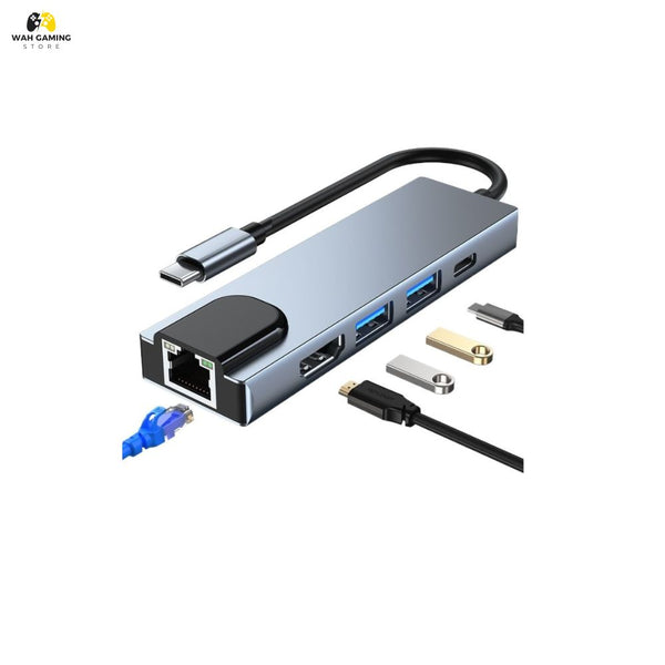 Type-C to 5-in-1 USB Hub Adapter Price in Pakistan