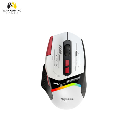 Xtrike Me GM-323 white RGB gaming mouse Top view