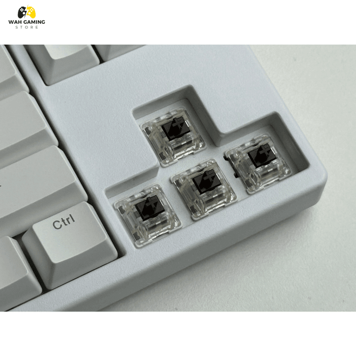 K-80 Wireless Mechanical TKL Gaming Keyboard with tri-mode Connection - Hot Swapable Brown Switches White Color - Wah Gaming Store