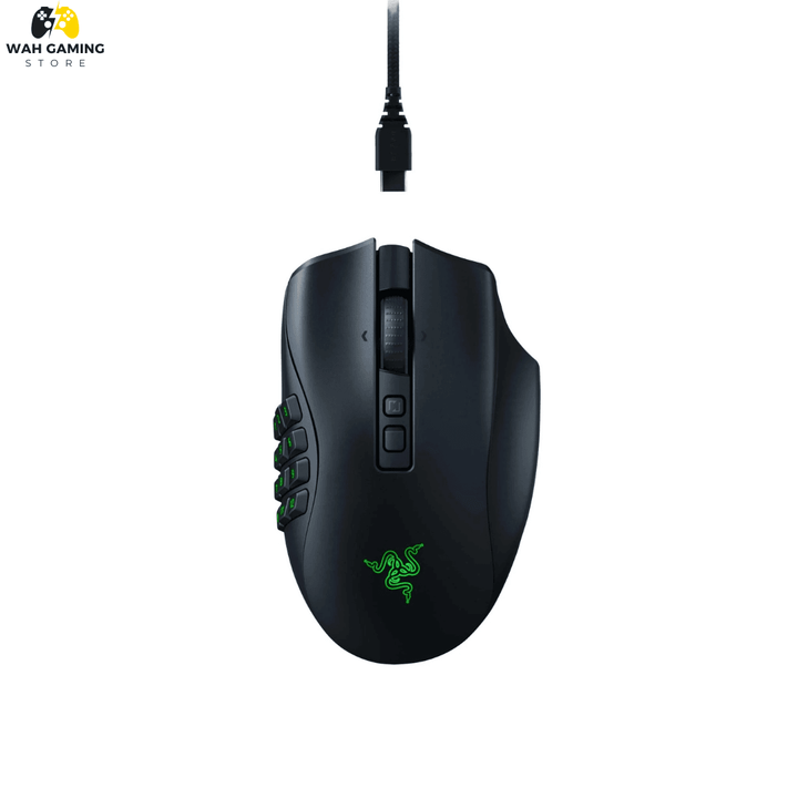 Razer Naga V2 Pro Wireless Gaming Mouse 19+1 Programmable Buttons HyperScroll Pro Wheel Focus Pro 30K Optical Sensor Optical Mouse Switches Gen 3 Used Best Condition - Wah Gaming Store