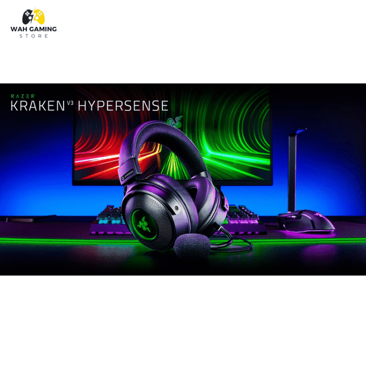Razer Kraken V3 HyperSense Wired USB Gaming Headset With Haptic Technology Used Without Box - Wah Gaming Store