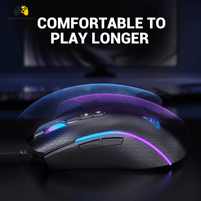 EKSA EM110 8000 DPI SOFTWARE SUPPORTED GAMING MOUSE - Wah Gaming Store