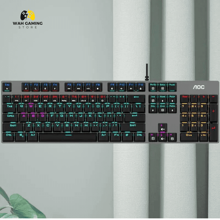 Aoc Gk 410 Mechanical Gaming Keyboard - Black Switches - Wah Gaming Store