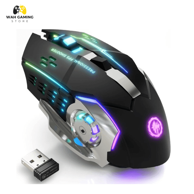 Wireless Gaming Mouse - Side Buttons & Silent Cllicks - Wah Gaming Store