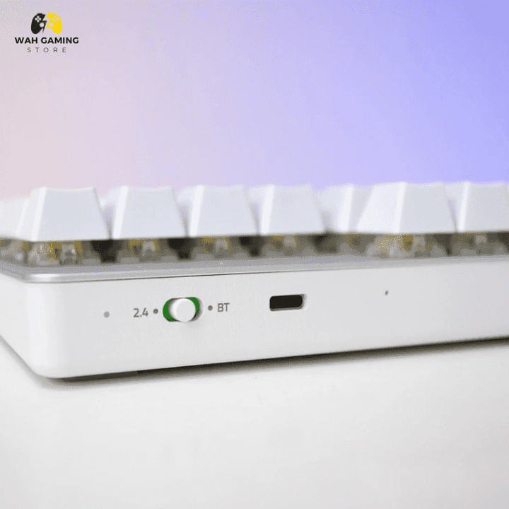 Razer Pro Type Ultra white Keyboard With Razer Yellow switches Used Without Box - Wah Gaming Store