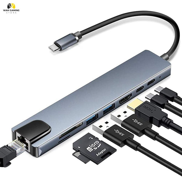 Type-C to 8-in-1 USB Hub Adapter Price in Pakistan