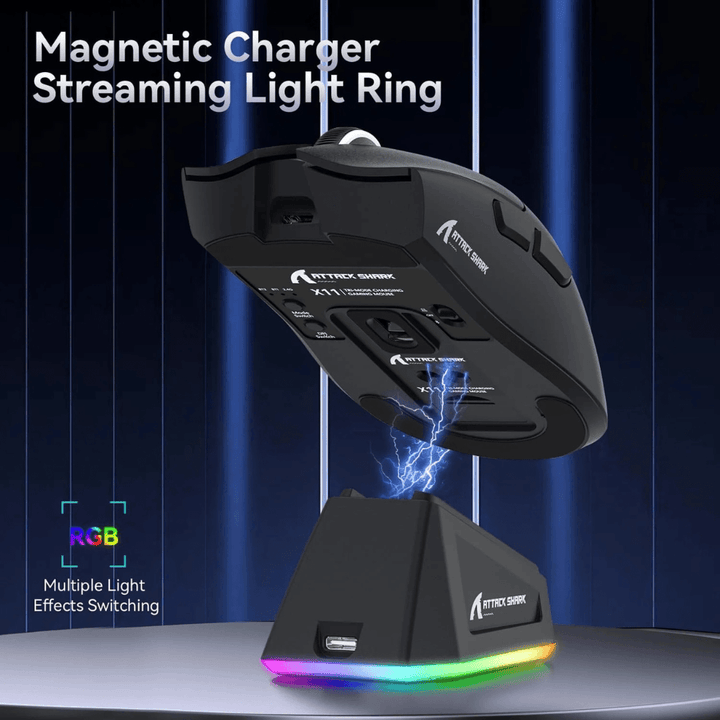 ATTACK SHARK X11 Tri-Mode Gaming Mouse with Charging Dock - Wah Gaming Store