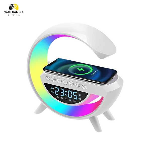 G-shape Multifunctional Lamp & Bluetooth Speaker With Wireless Charging Big Size High Quality - Wah Gaming Store