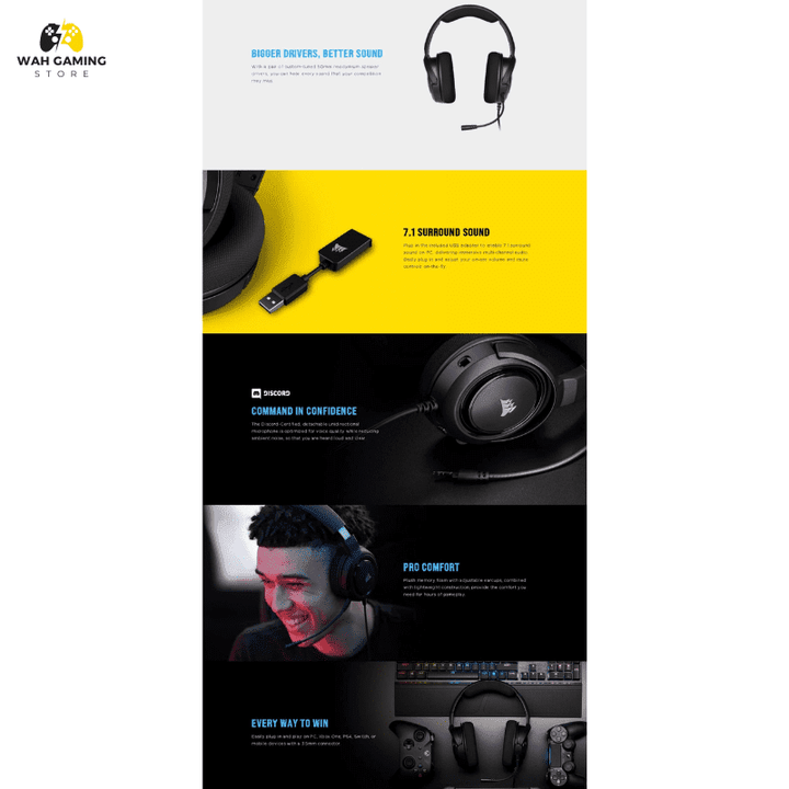 Corsair Hs 45 7.1 Surround Sound - Wah Gaming Store
