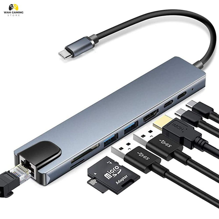 USB-C Hub Adapter with 4K HDMI, PD Charging, and Ethernet