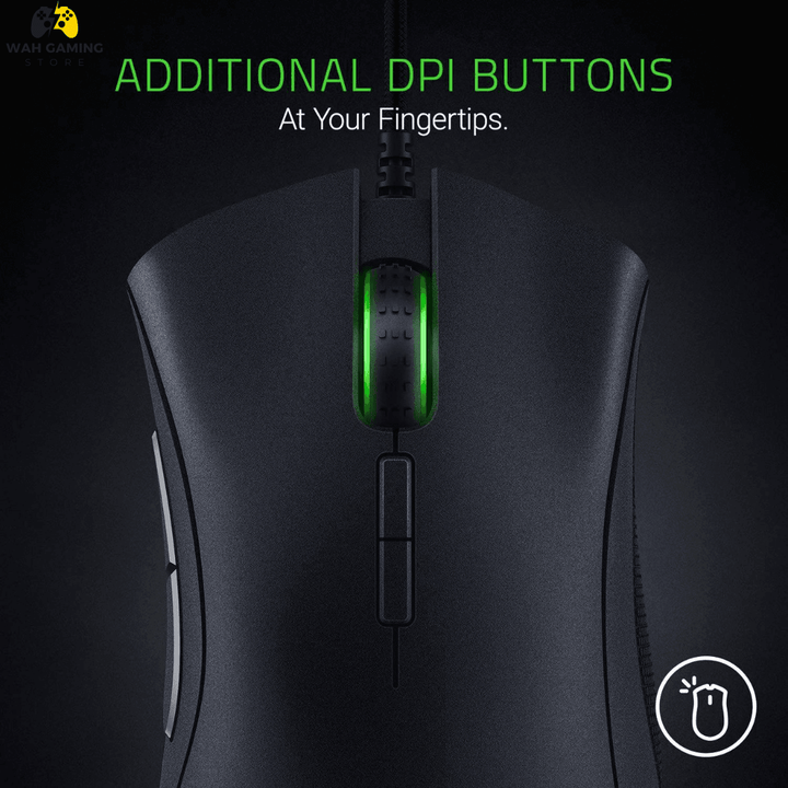 Razer DeathAdder Elite Gaming Mouse 16,000 DPI Optical Sensor Chroma RGB Lighting 7 Programmable Buttons Without Box -Used But Best Condition - Wah Gaming Store