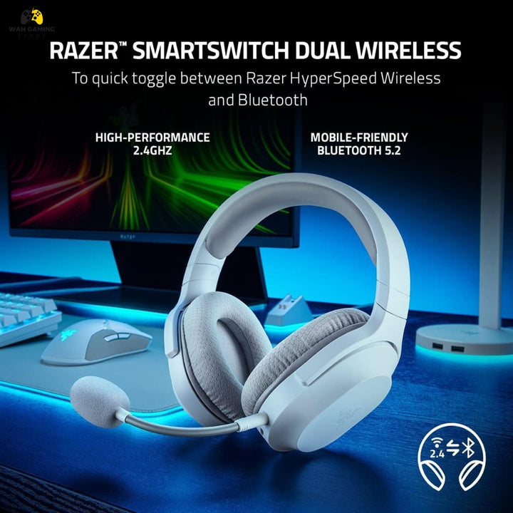 Razer Barracuda X 2022 USB-C dongle and headset close-up