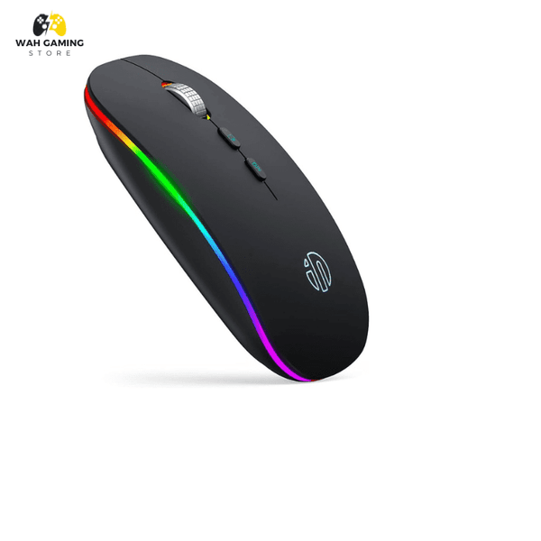 HP W10 Wireless Rechargeable Bluetooth Mouse With RGB Lights Adjustable DPI Silent Click 500Mah Long Battery - Wah Gaming Store