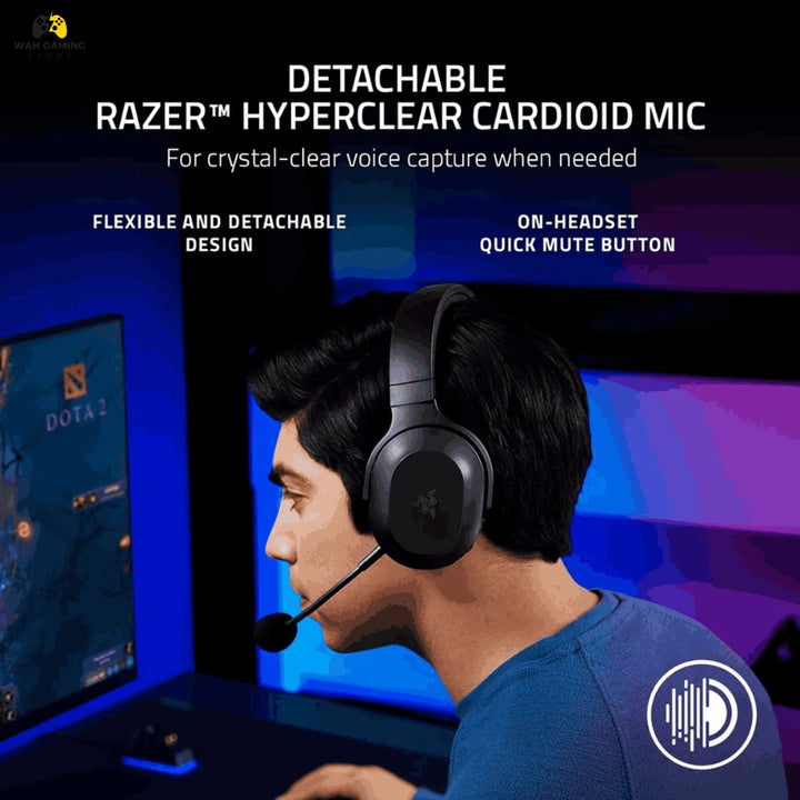 Razer Barracuda X 2022 side view with detachable mic