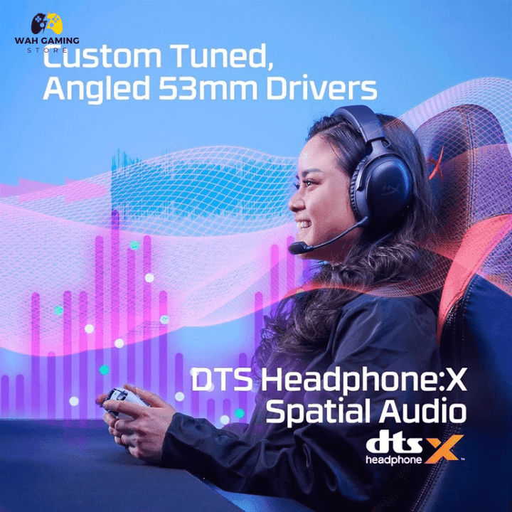 HyperX Cloud III Wireless Gaming Headset for PC, PS5, PS4, up to 120-hour Battery, 2.4GHz Wireless, DTS Spatial Audio, 53mm Angled Drivers Open Box Brand New Condition 1 Month Local Warranty - Wah Gaming Store
