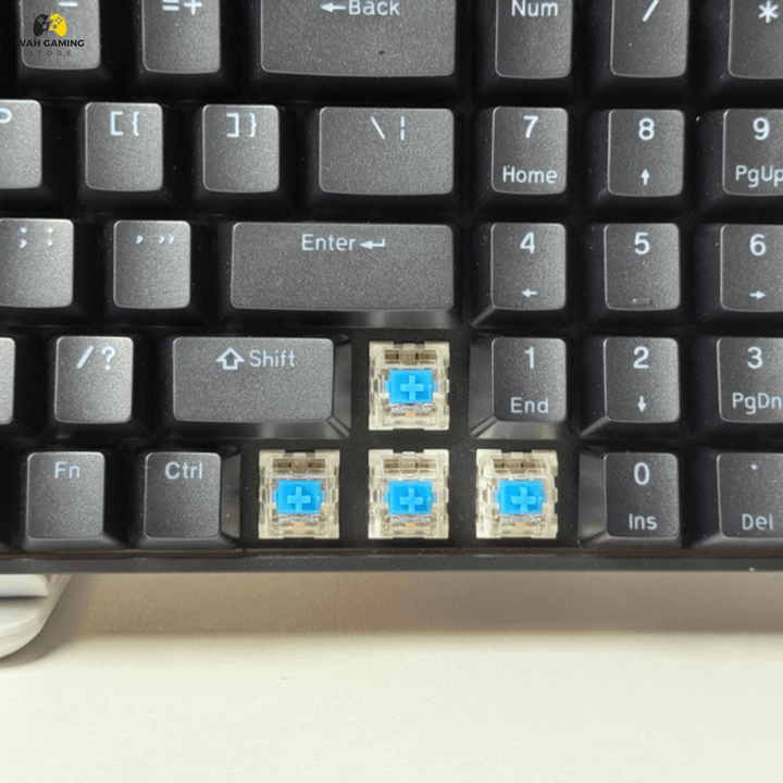 Kb 600 Compact Full Size - Hotswapable Rgb Mechanical Keyboard Yellow & Blue Switches - Black/White - Wah Gaming Store