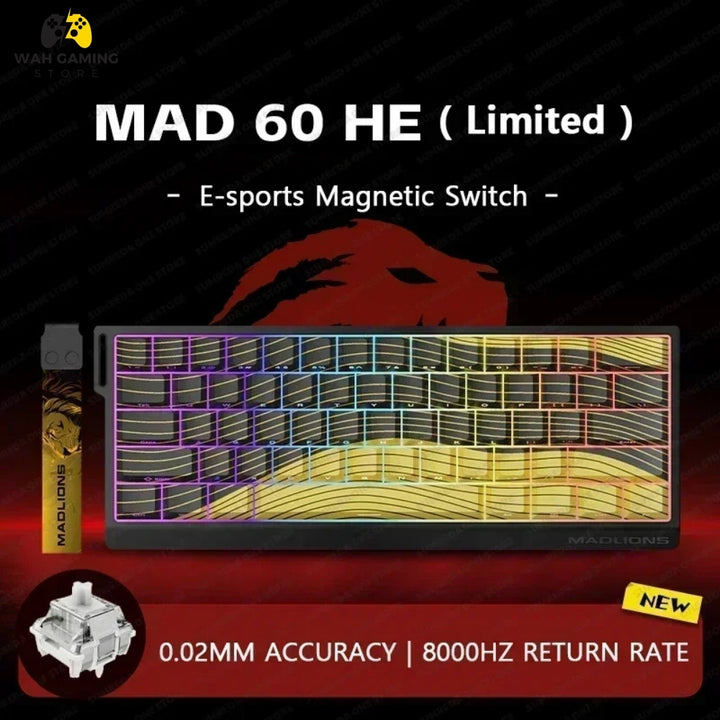 Madlions 60HE compact gaming keyboard top view
