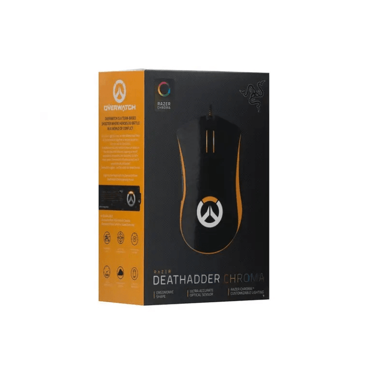 DeathAdder Chroma Overwatch Edition - Chroma Enabled RGB Ergonomic Gaming Mouse - World's Most Precise Sensor - Comfortable Grip - The Esports Gaming Mouse - Brand New Condition OpenBox - Wah Gaming Store